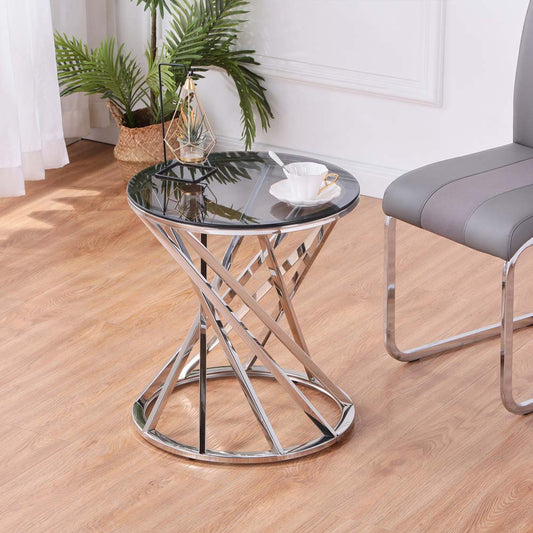 Modern Spiral Center Table Small Coffee Table End Table for Bedroom Guestroom