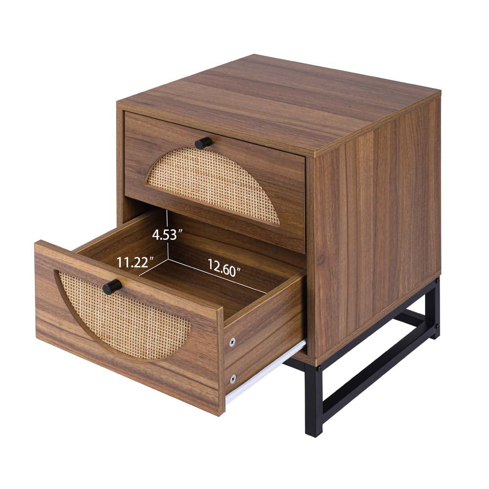2 Drawer Nightstand Side Table