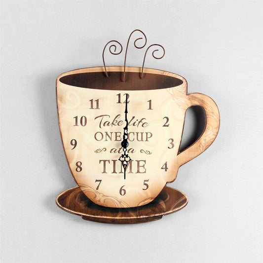 Coffee Clock "Take Life One Cup at a Time"