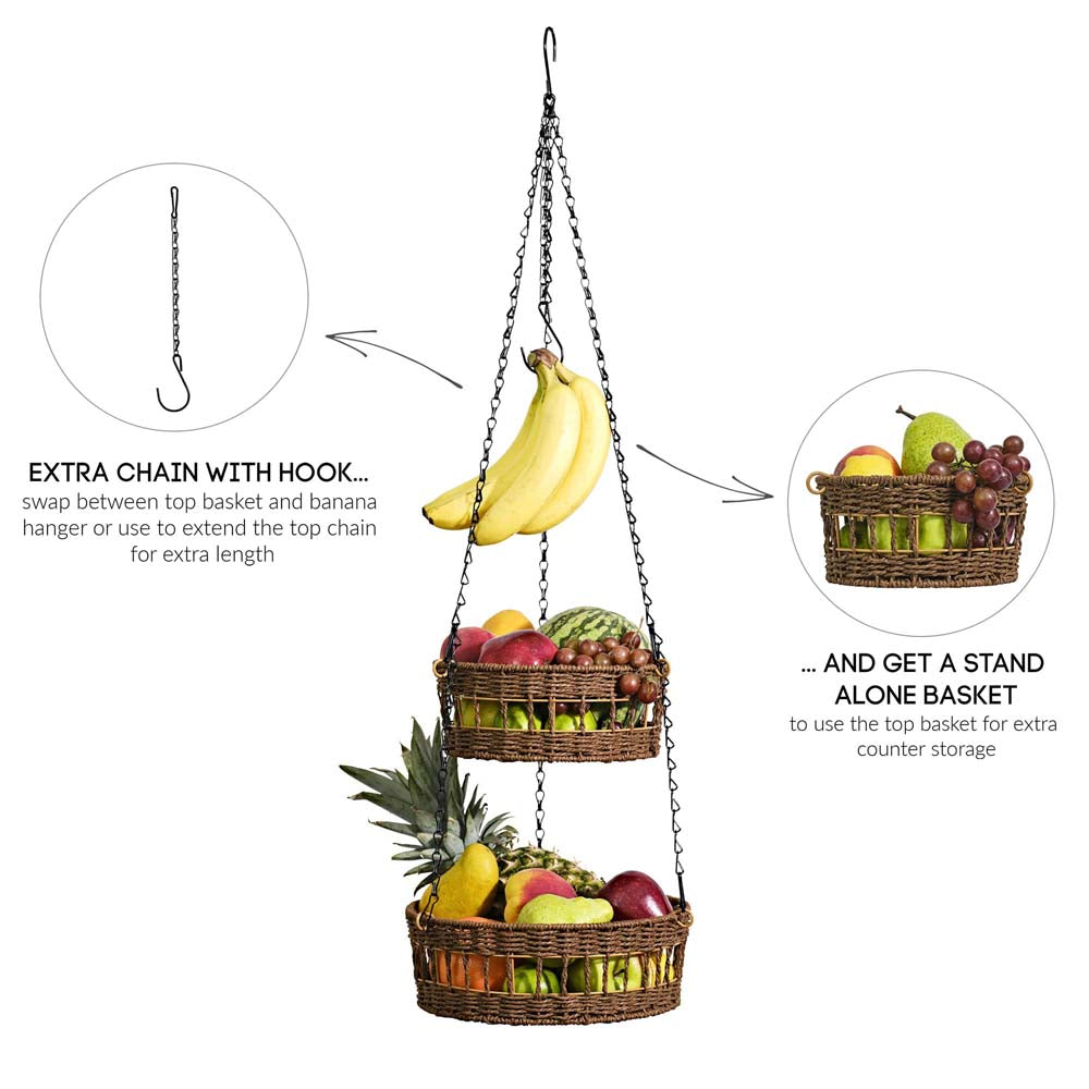 Hanging Fruit Basket 3 Tier