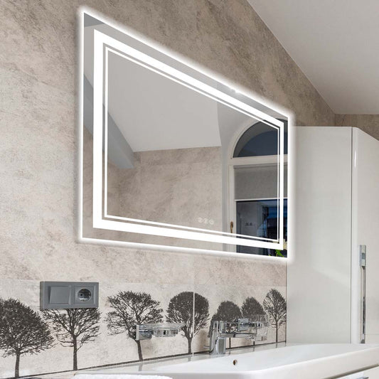 Dimmable Lighted Bathroom Vanity Mirror for Wall