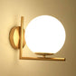 Modern Gold Wall Light Fixtures Milky Glass Indoor Wall Lamp