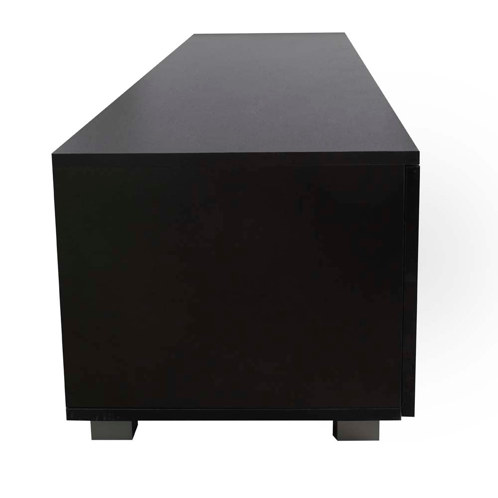 Black TV Stand  Television Table With Open Shelves for Living Room Bedroom