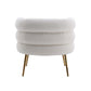 Thick Padded Vanity Accent Chair with Metal Legs