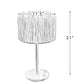 Solid Wood 21.3" Table Lamp with In-line Switch Control and Grass Made-Up Lampshade