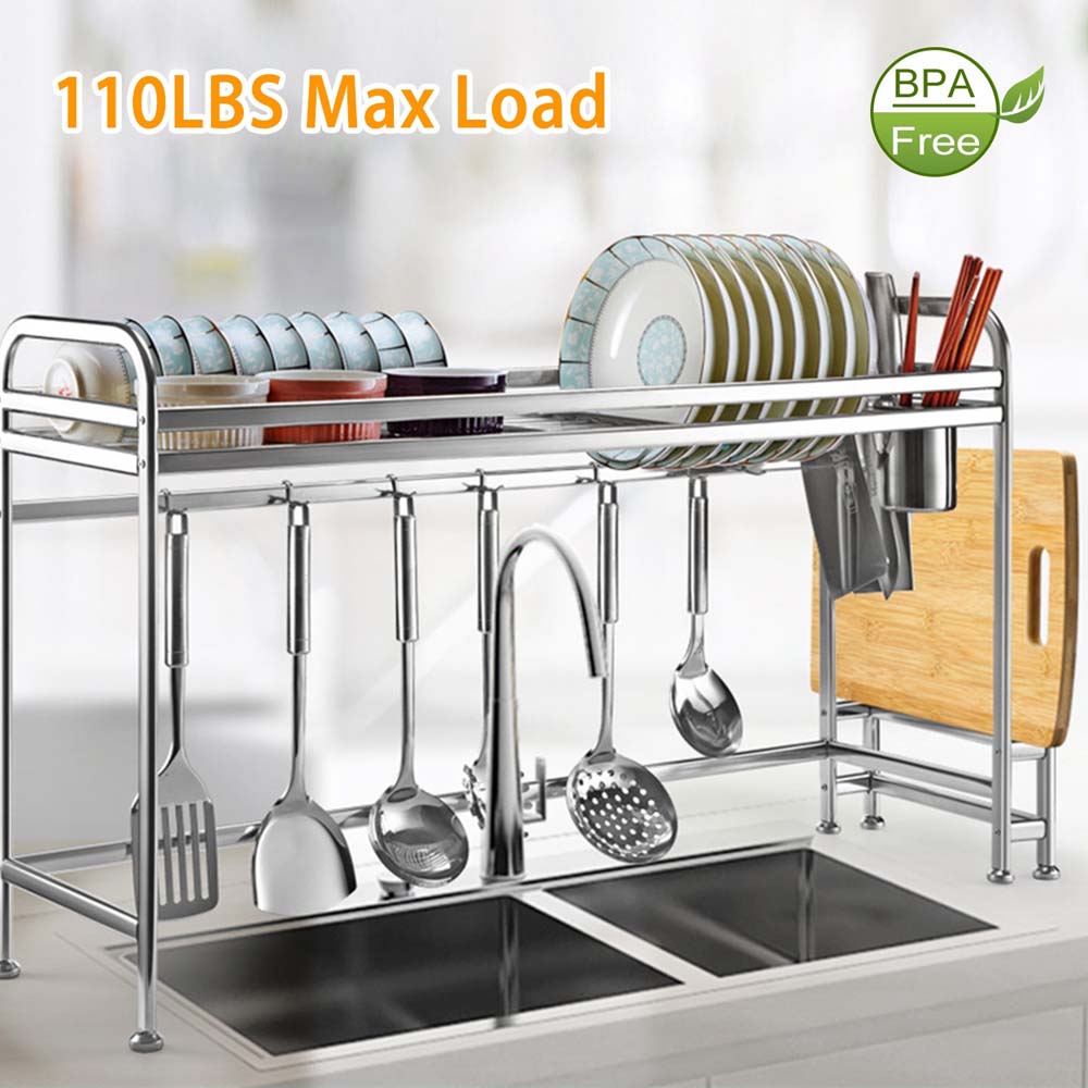 Adjustable Dish Drying Rack Stainless Steel Kitchen Countertop Organizer  Holder - China Kitchenware and Storage Rack price