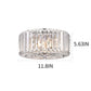 Crystal Chandelier 2-Light Modern Flush Mount Ceiling Light