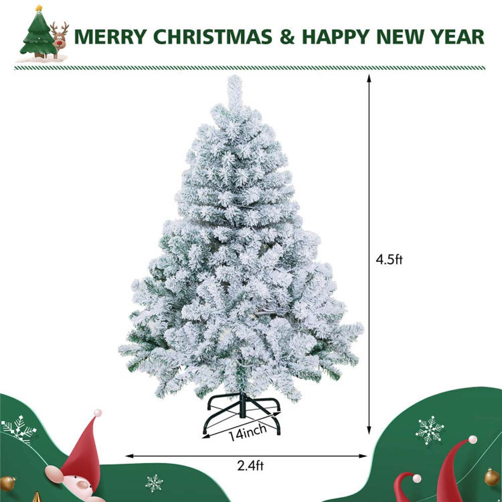 Pre-Lit Premium Snow Flocked Christmas Tree