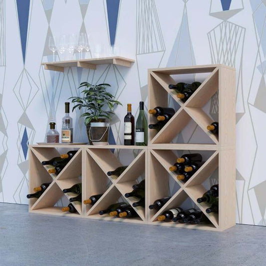 24 Bottle Modular Wine Rack For Bar Cellar Kitchen Dining Room