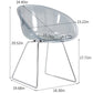 Transparent Semicircle Side Chair-2 pc per set